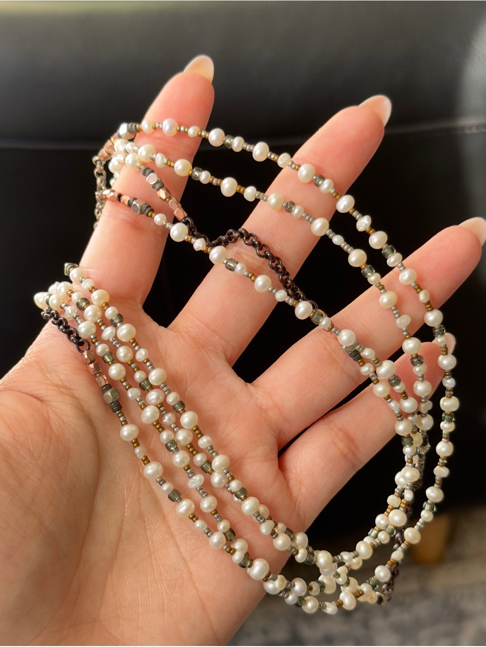 Silpada long freshwater pearl necklace